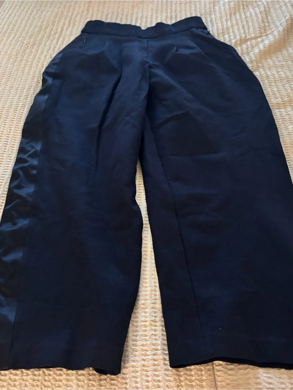 NEW Spanx Pleated Ribbon Strip Barrel Pants